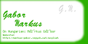 gabor markus business card
